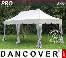 Marquees 3x6 m Latte, incl. 6 decorative curtains