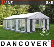 Marquees 5x8 m PE, Grey/White
