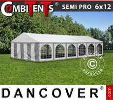 Marquees 6x12 m 4-in-1, Grey/White