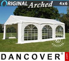 Marquees 4x6 m PVC, Arched, White