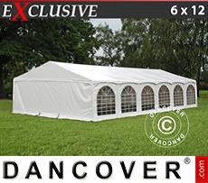 Marquees 6x12 m PVC, Arched, White