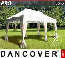 Marquees 3x6 m White, incl. 6 decorative curtains