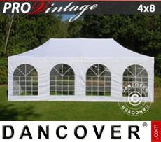 Marquees 4x8 m White, incl. 6 sidewalls