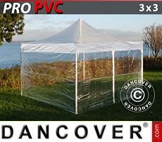 Marquees 3x3 m Clear, incl. 4 sidewalls