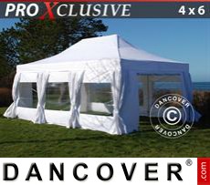 Marquees 4x6 m White, incl. 8 sidewalls & decorative...