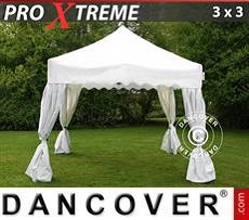 Marquees 3x3 m White, incl. 4 decorative curtains