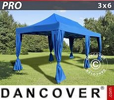Marquees 3x6 m Blue, incl. 6 decorative curtains